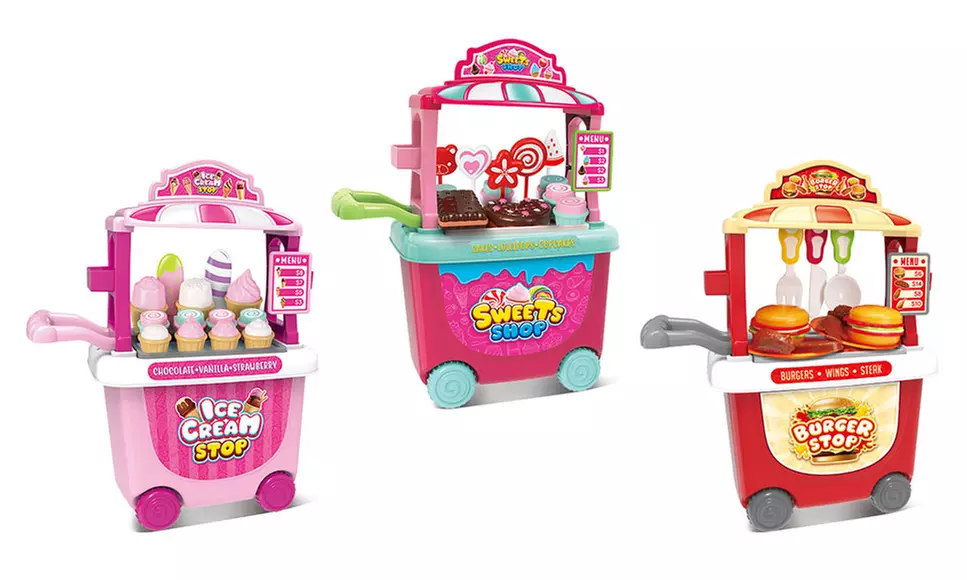 Portable Cart Pretend Playset - Choose from Ice Cream, Candy , or Hamburger  - Primary Image