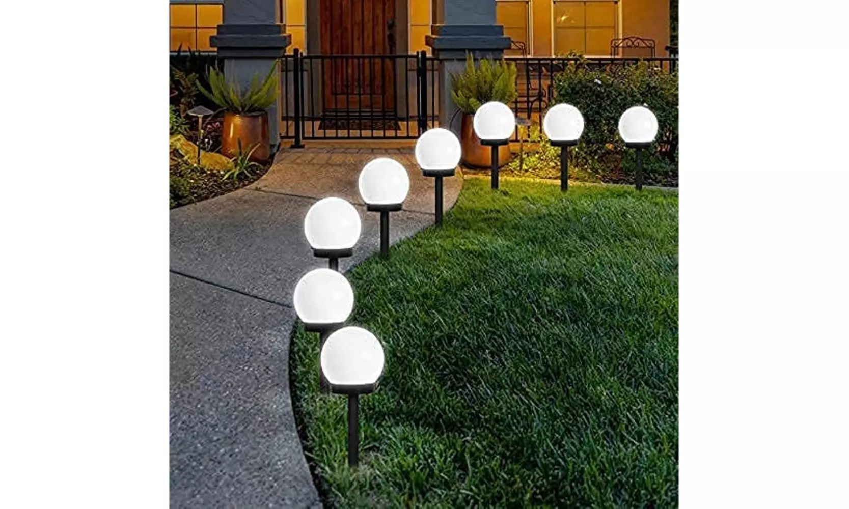 4 Pack: Solar Globe Garden Stake Light - Primary Image