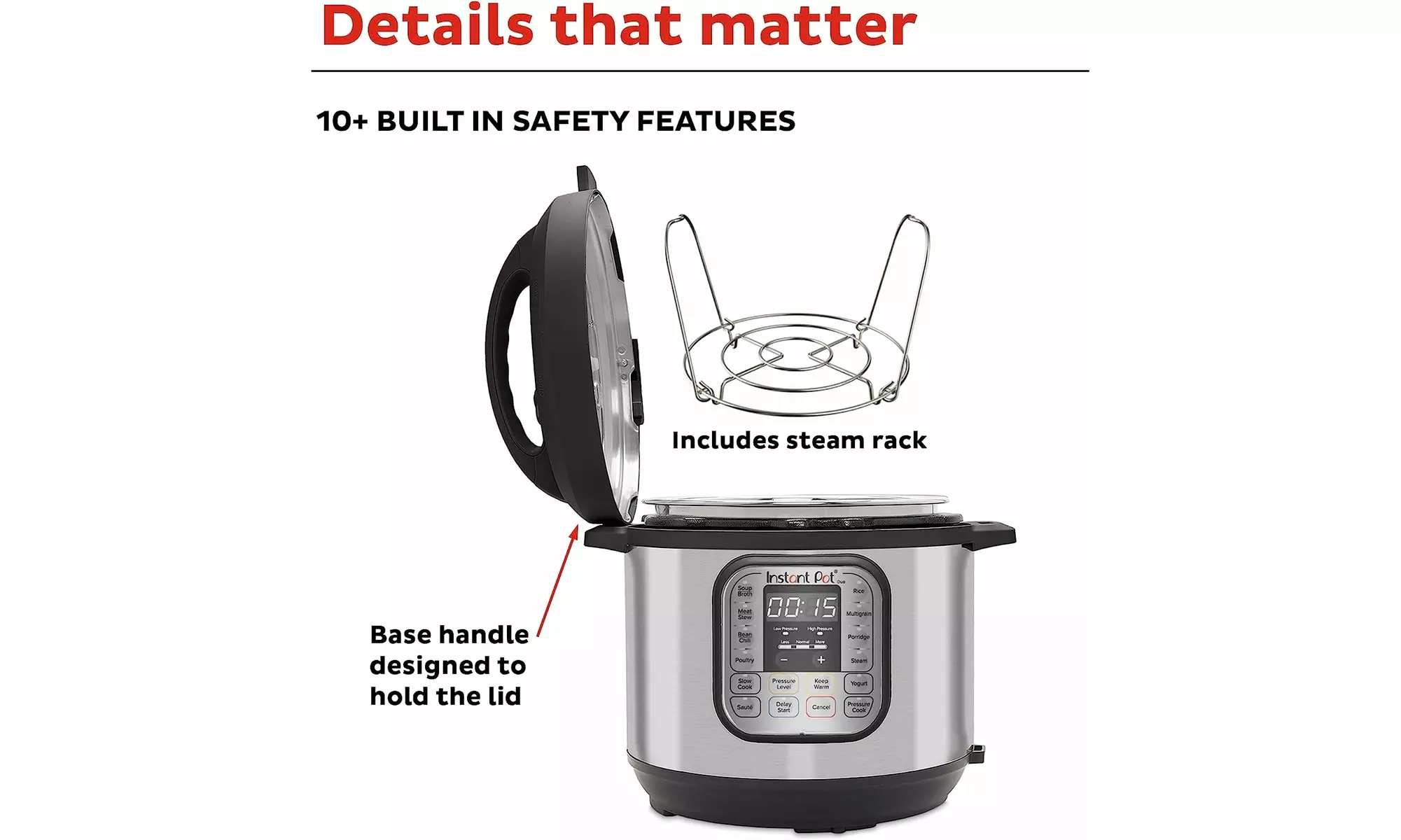 Instant Pot Duo 7-in-1 Electric Pressure Cooker, Stainless Steel - Second Medium