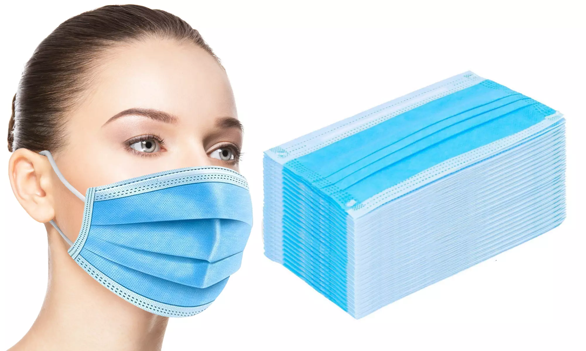 Warehouse Sale - Disposable Non-medical 3-Ply Face Masks (50-Pack) - Second Medium