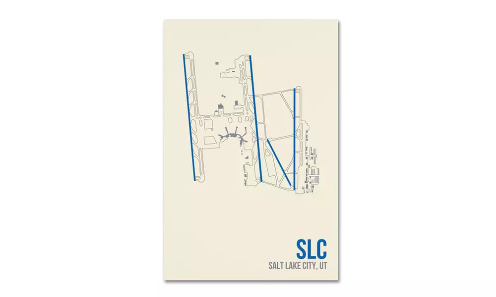 08 Left 'SLC Airport Layout' Canvas Art - Primary Image