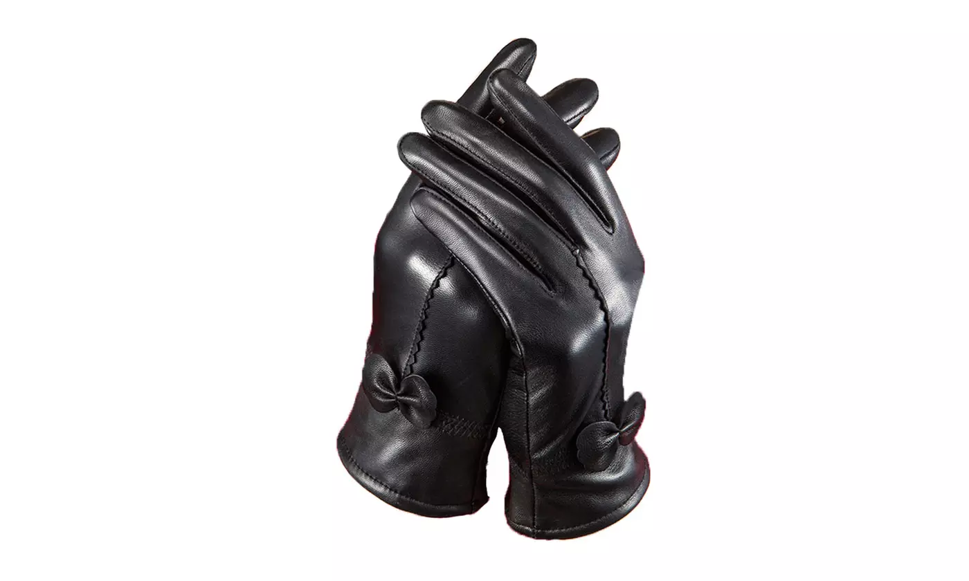 Women's Genuine Leather Gloves with Soft Lining 