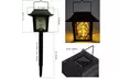 2 Pack Outdoor Solar Hanging Lantern Light LED Candle Yard Landscape Garden Lamp - Second Medium