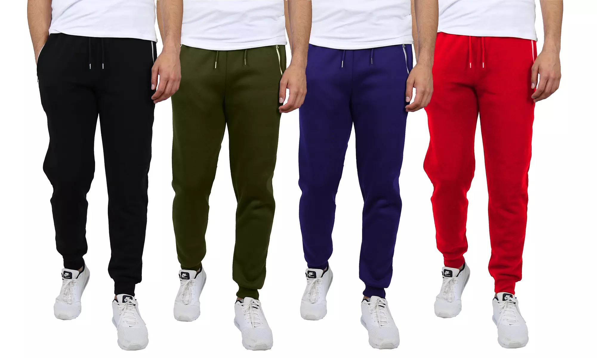 (4-Pack) Men's Heavyweight Fleece-Lined Jogger Sweatpants (Sizes, S to 5XL)