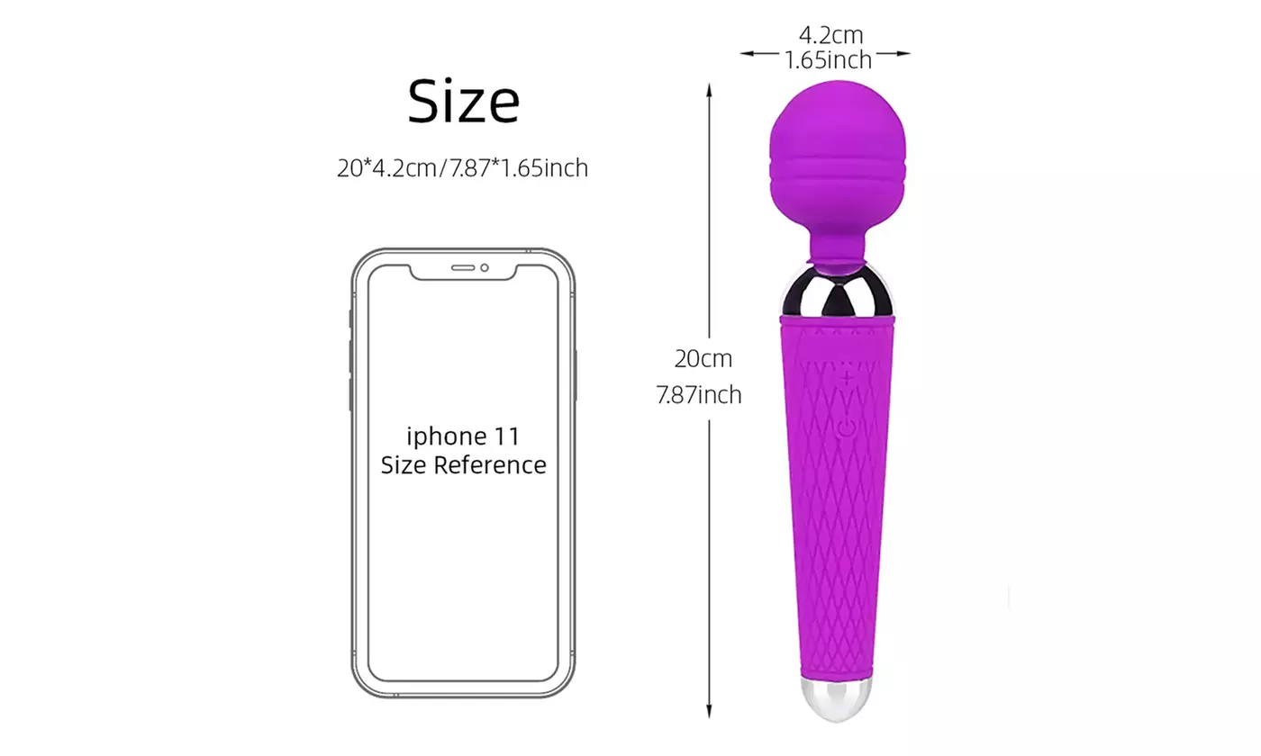 USB Recharge Handheld Magic Wand Vibrator G Spot Clitoral Stimulator