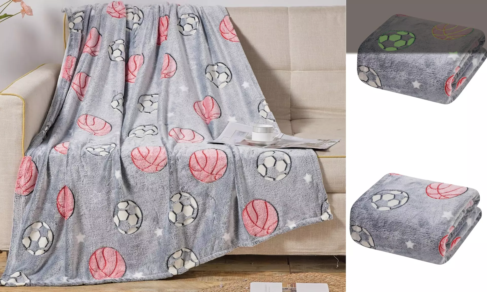 Glow-in-the-Dark 50" x 60" Throw Blankets