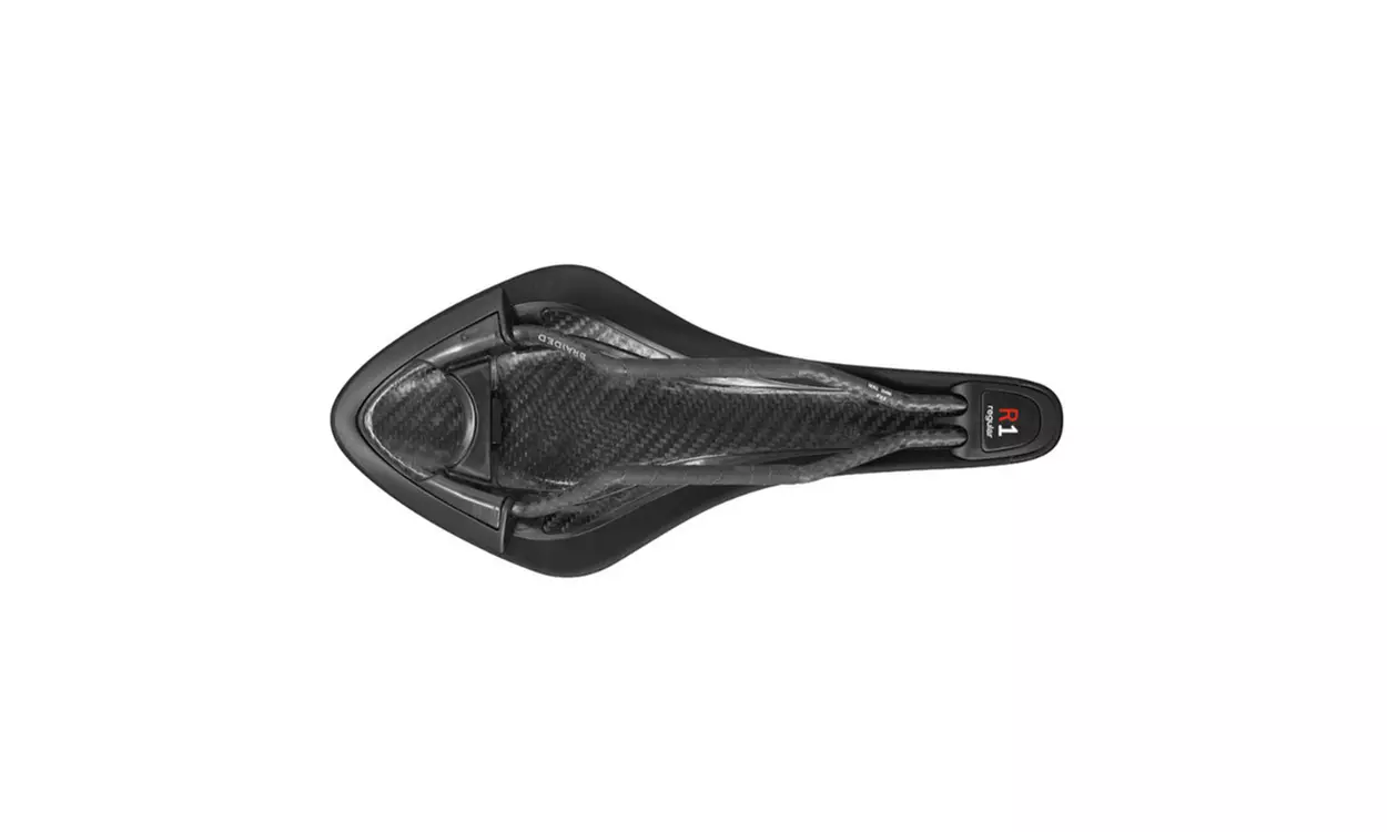 Fizik Arione R1 Road Bike Saddle with Braided Rails (Regular, Black) - Second Medium