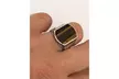 Solid 925 Sterling Silver Tiger's Eye Mens Signet Ring Size 7 - 13 - Second Medium