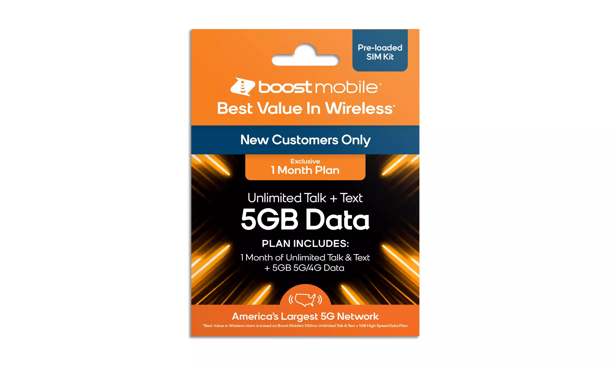 Boost Mobile 1 Month 5GB Plan SIM Card Kit - Primary Image