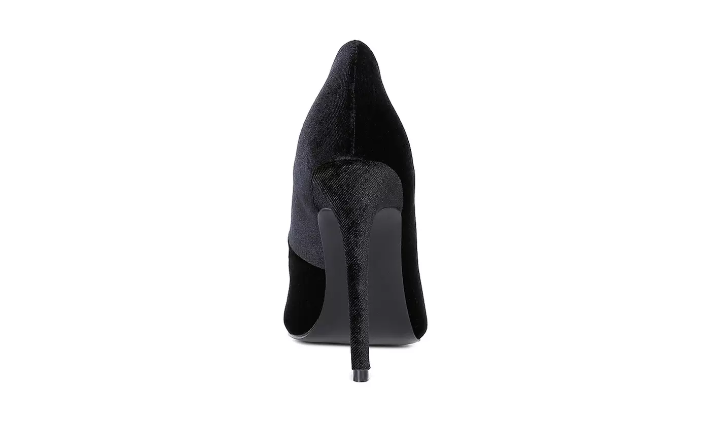 London Rag Janessa Velvet Stiletto Heel Pumps