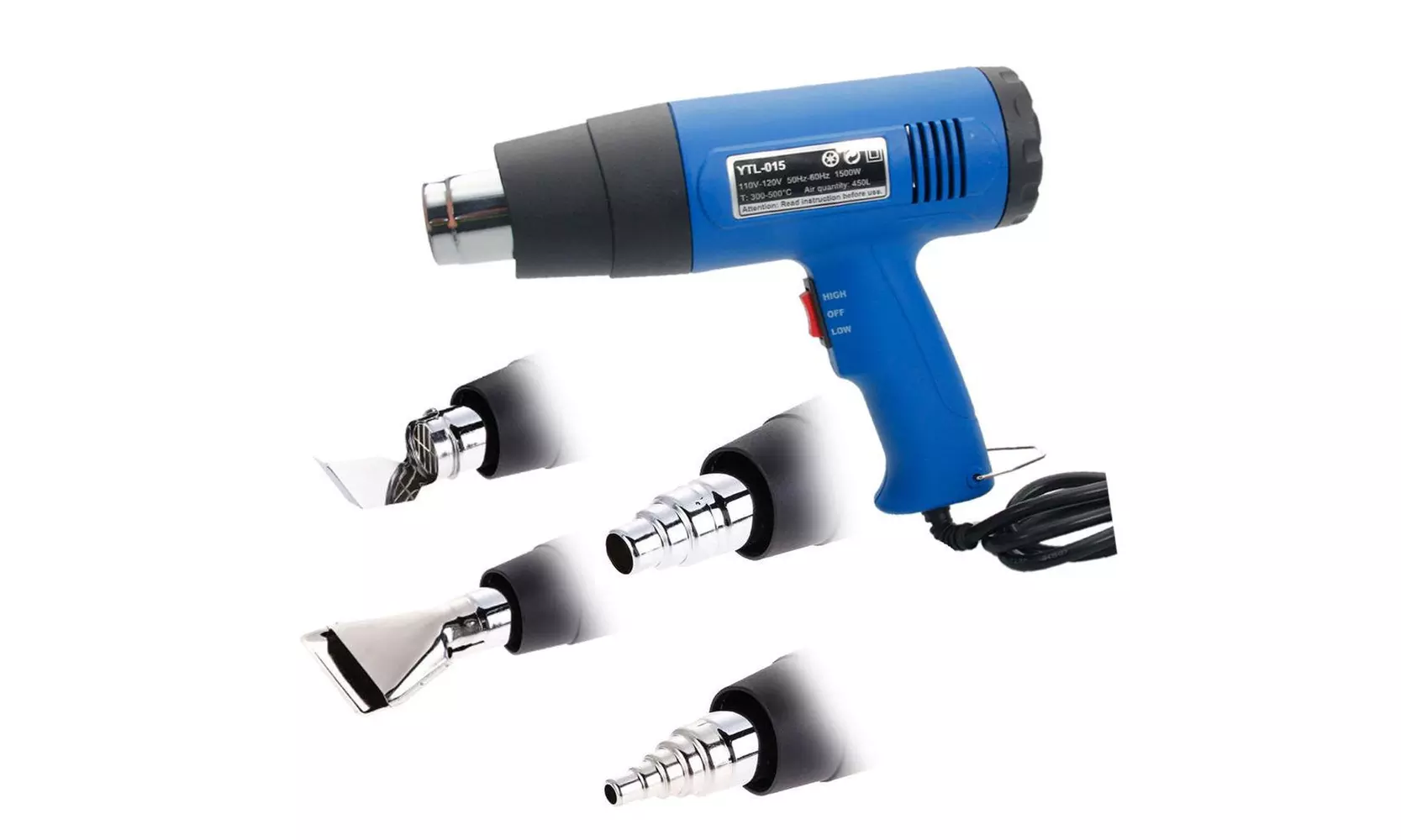  1500 W Hot Air Gun Portable for DIY Embossing Shrink Wrapping Drying Paint - Primary Image