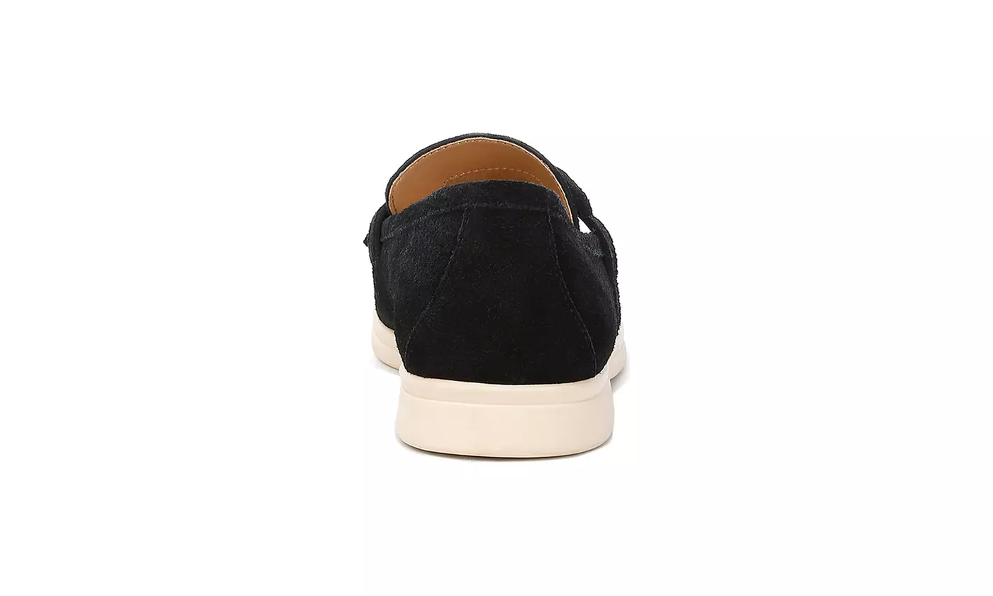 Rag & Co Nautica Suede Knot Detailed Loafers