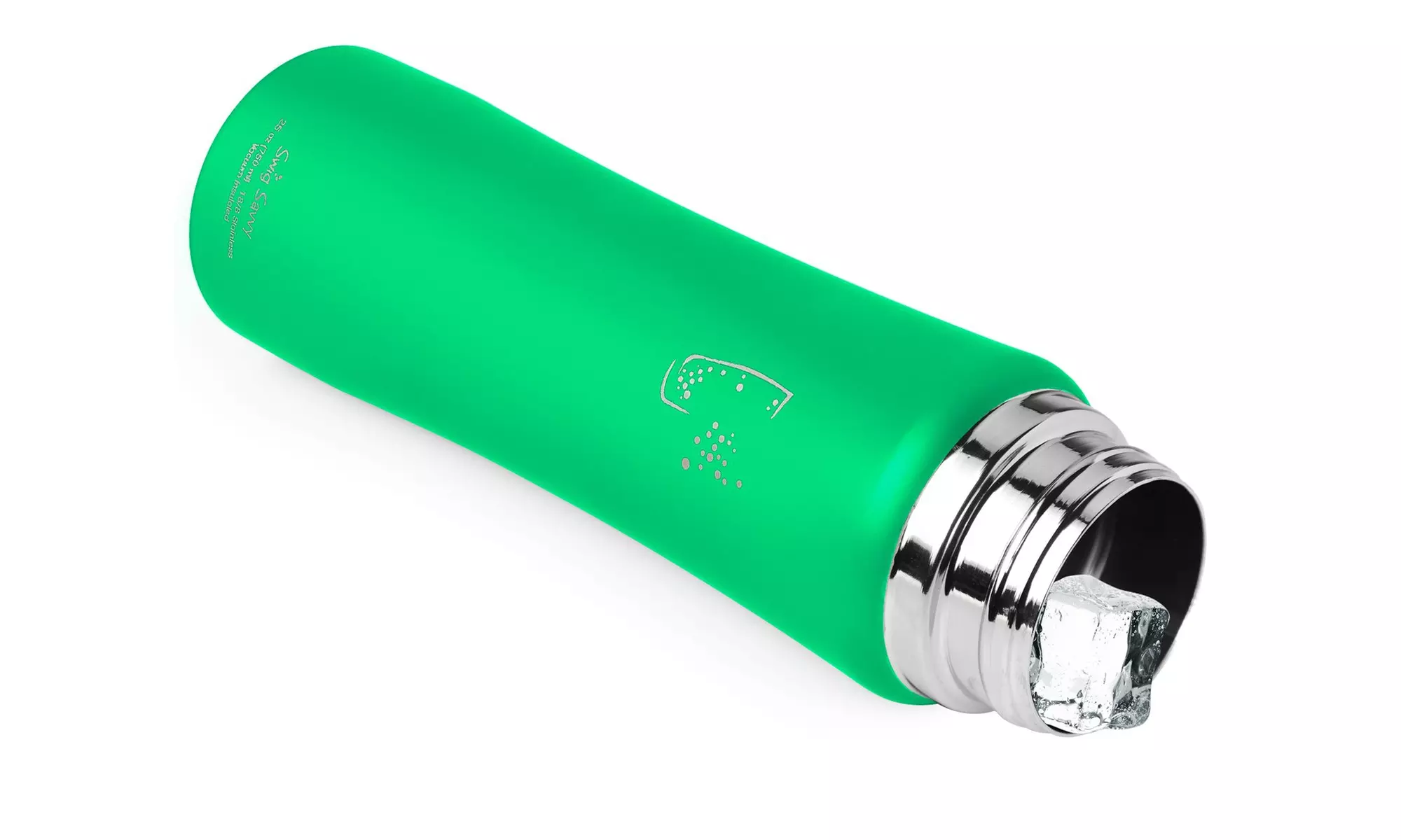 SWIG SAVVY Stainless Steel Water Bottle Straw Cap Carrying Sleeve Pouch - 24oz - Second Medium