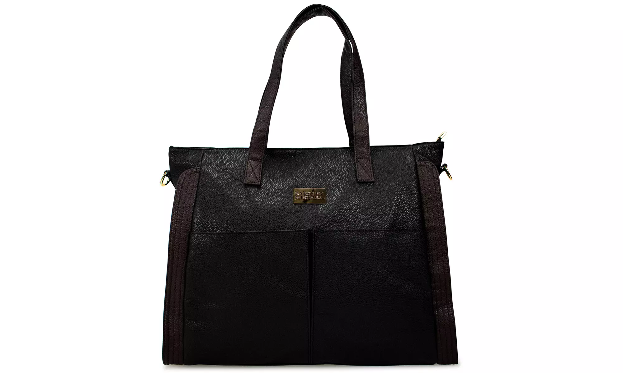 Badgley Mischka Rose Vegan Leather Weekender Tote  Bag 