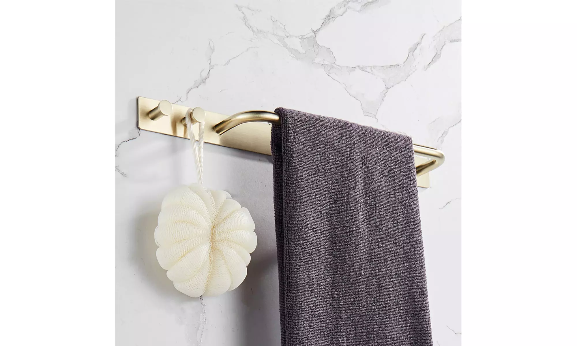Strong Viscosity Adhesive Bright Polishing Towel Bar Holder Rack Robe 