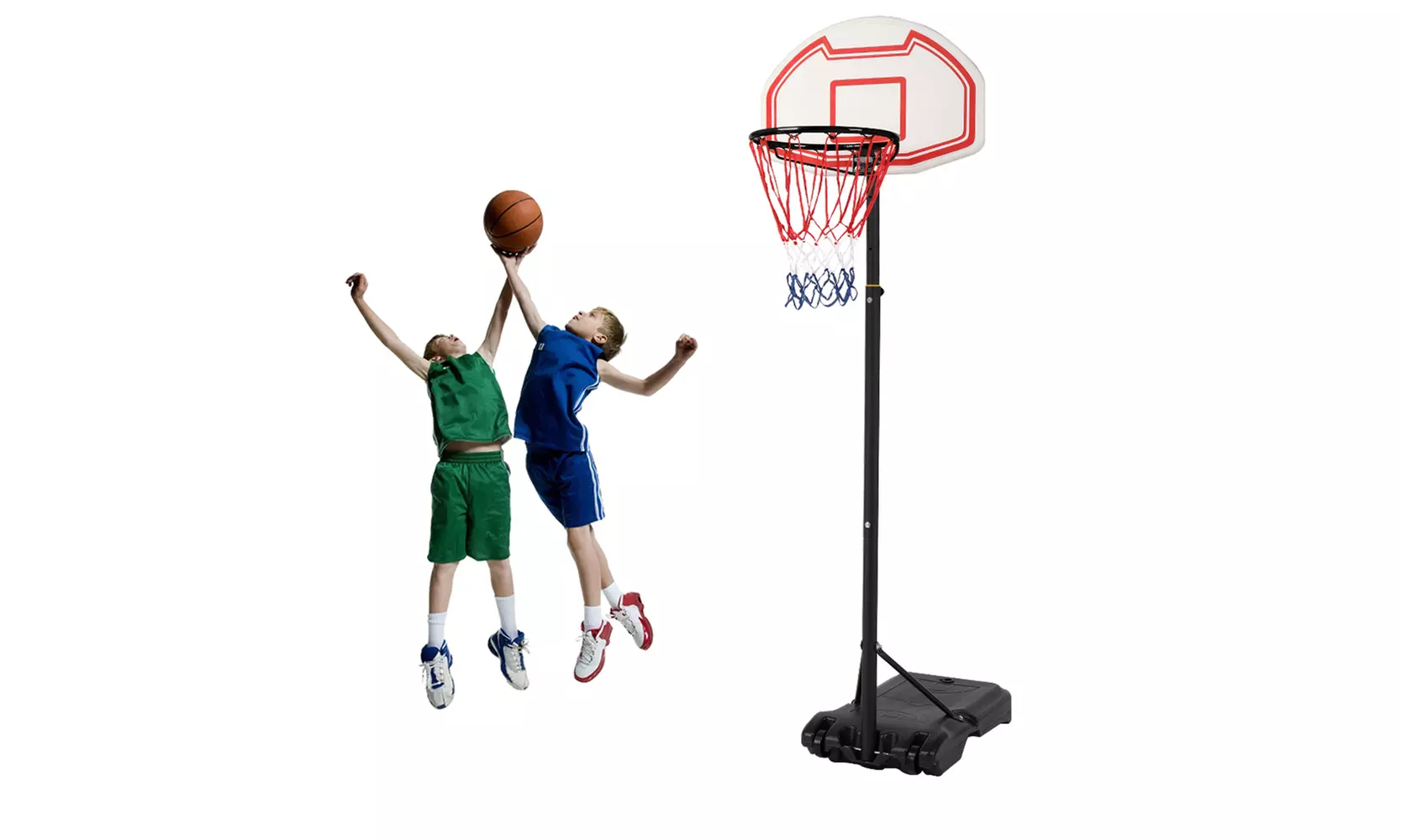 5.2ft - 6.9ft Height Adjustable Kids Junior Basketball Hoop - Primary Image