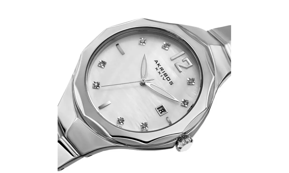 Akribos XXIV Women's Quartz Bracelet Watch With Crystals From Swarovski AKGP932