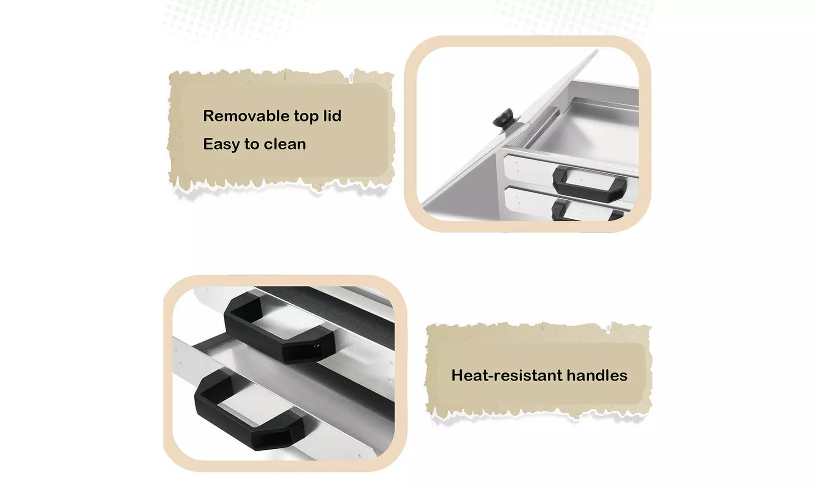 Stainless Steel Rice Rolls Cantonese Changfen Maker Double Layer Steamer