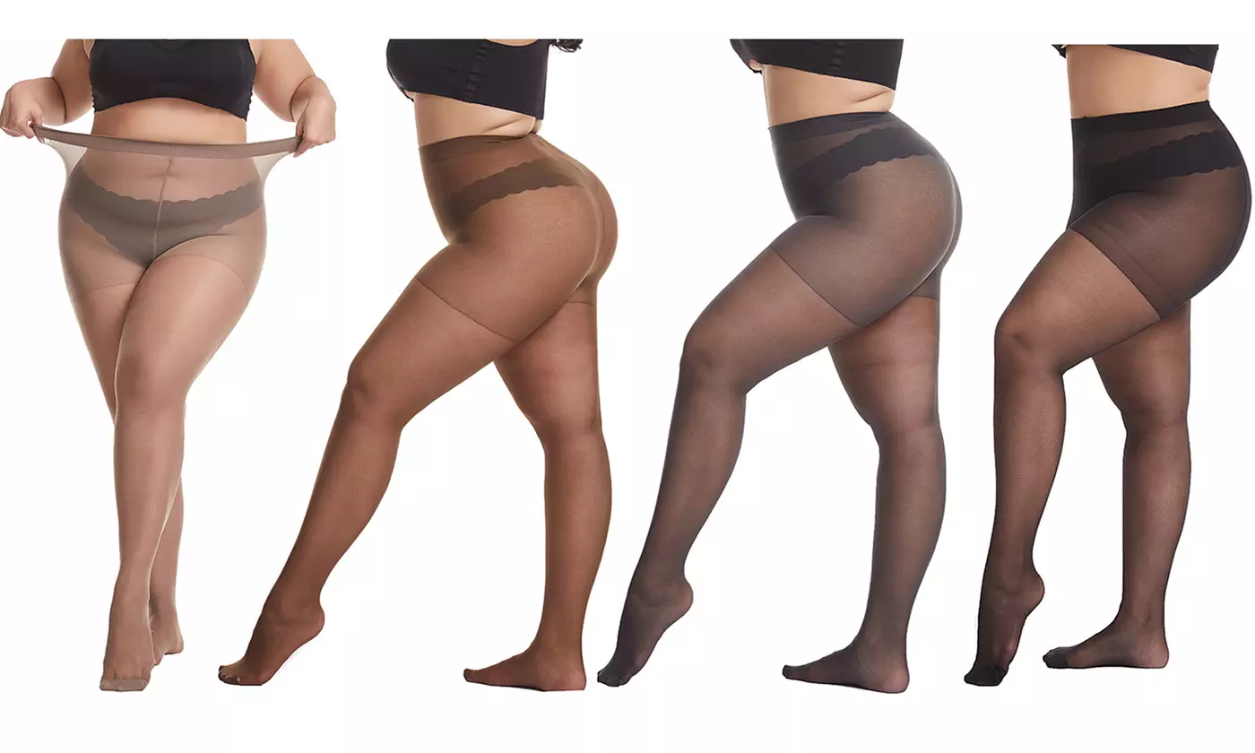 40D Ultra Durable Queen Size Tights 40D Sheer Pantyhose Plus Size - Primary Image