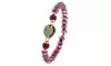 Faceted Glass Bead Gemstone Bracelet