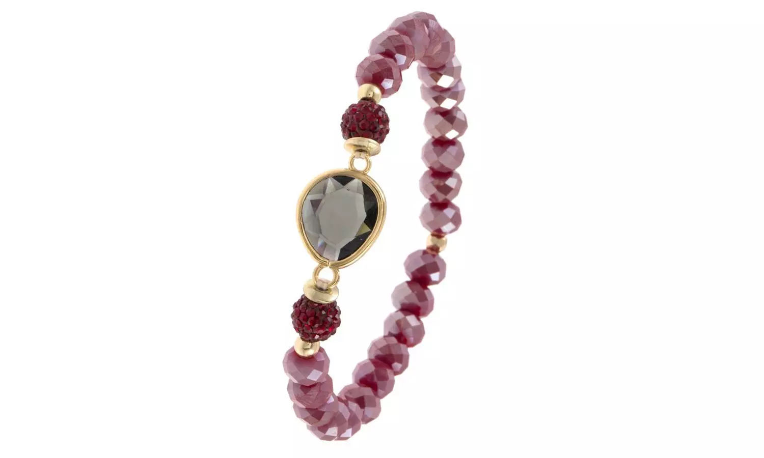 Faceted Glass Bead Gemstone Bracelet - Primary Image