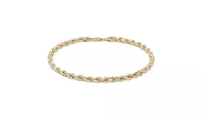 18K Solid Gold 3.0mm Hollow Rope Chain - Primary Image