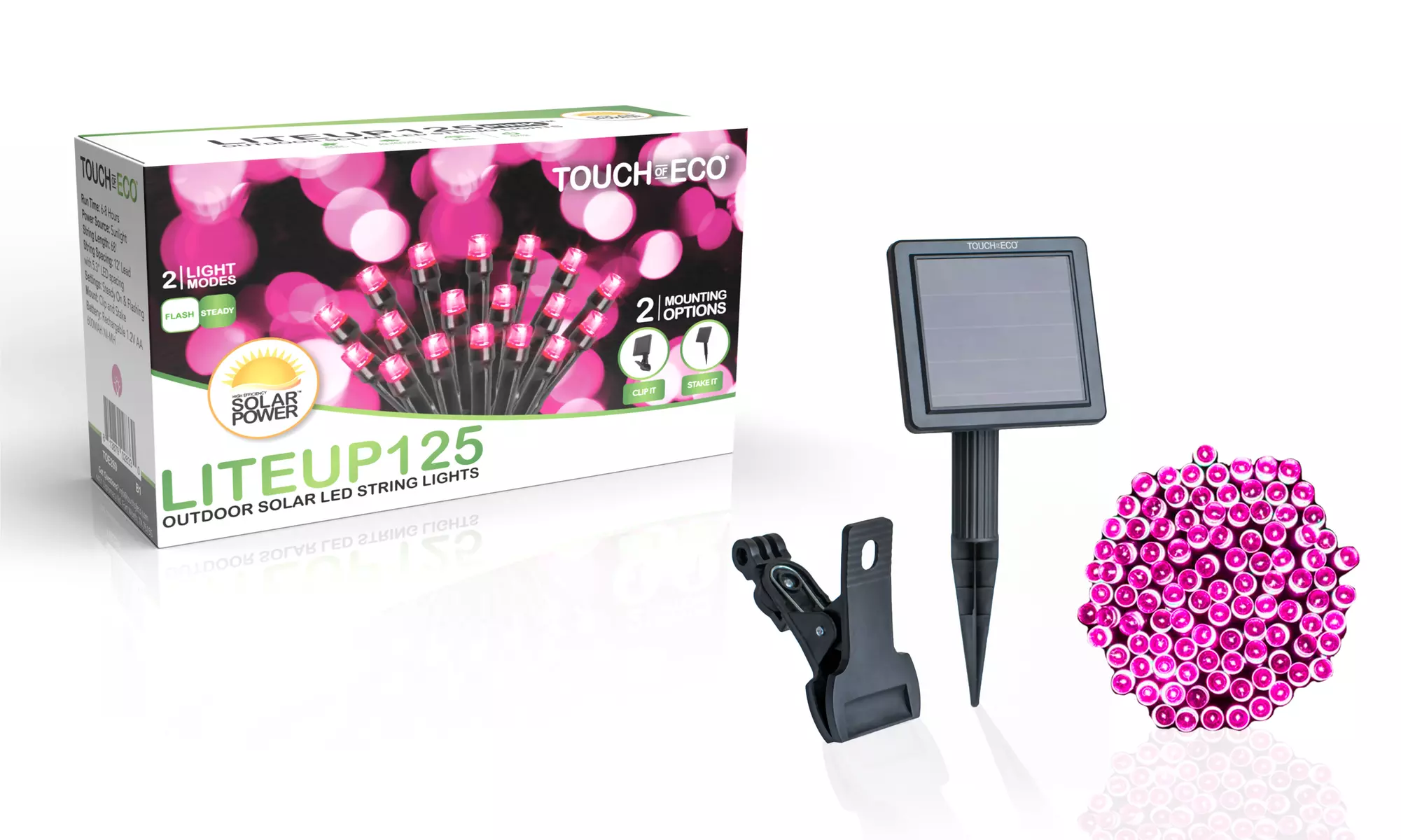 125LED Solar Powered String Lights. Multiple Colors & Quantities Available. 