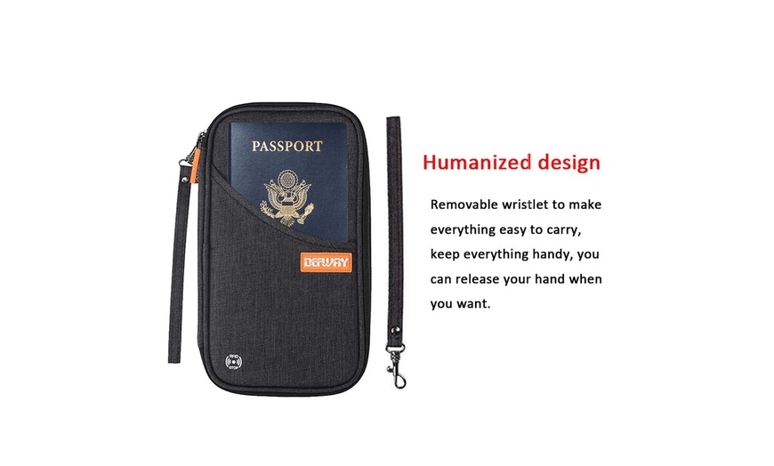Image 23: Travel Wallet RFID Blocking Document Organizer Bag