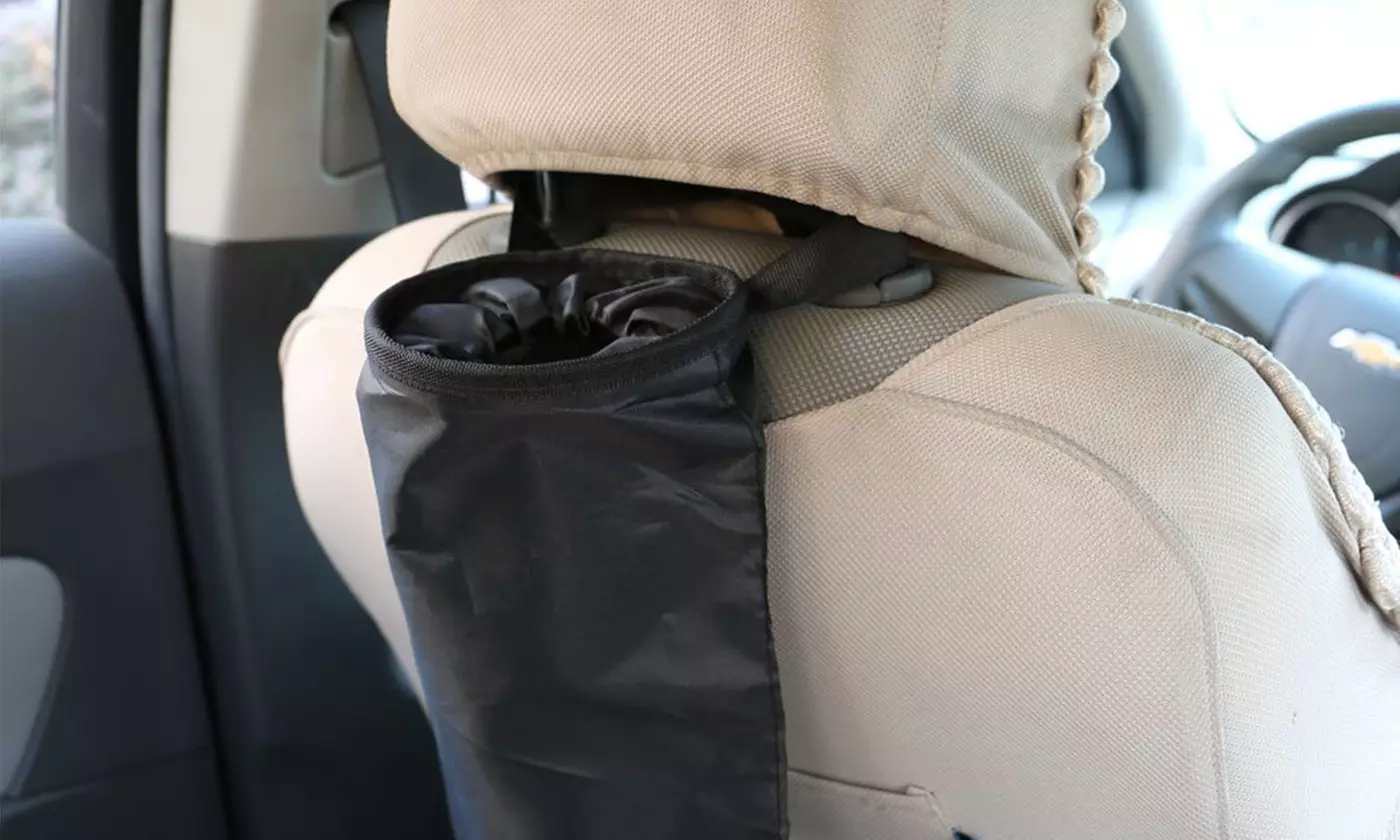 2Pcs Washable Eco-Friendly Seat Back Hanging Car Trash Bag Car Garbage Bag