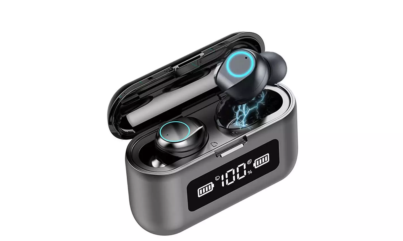 2021 Upgrade Bluetooth 5.0 Wireless Earbuds Stereo Earbuds with Charging Case - Primary Image