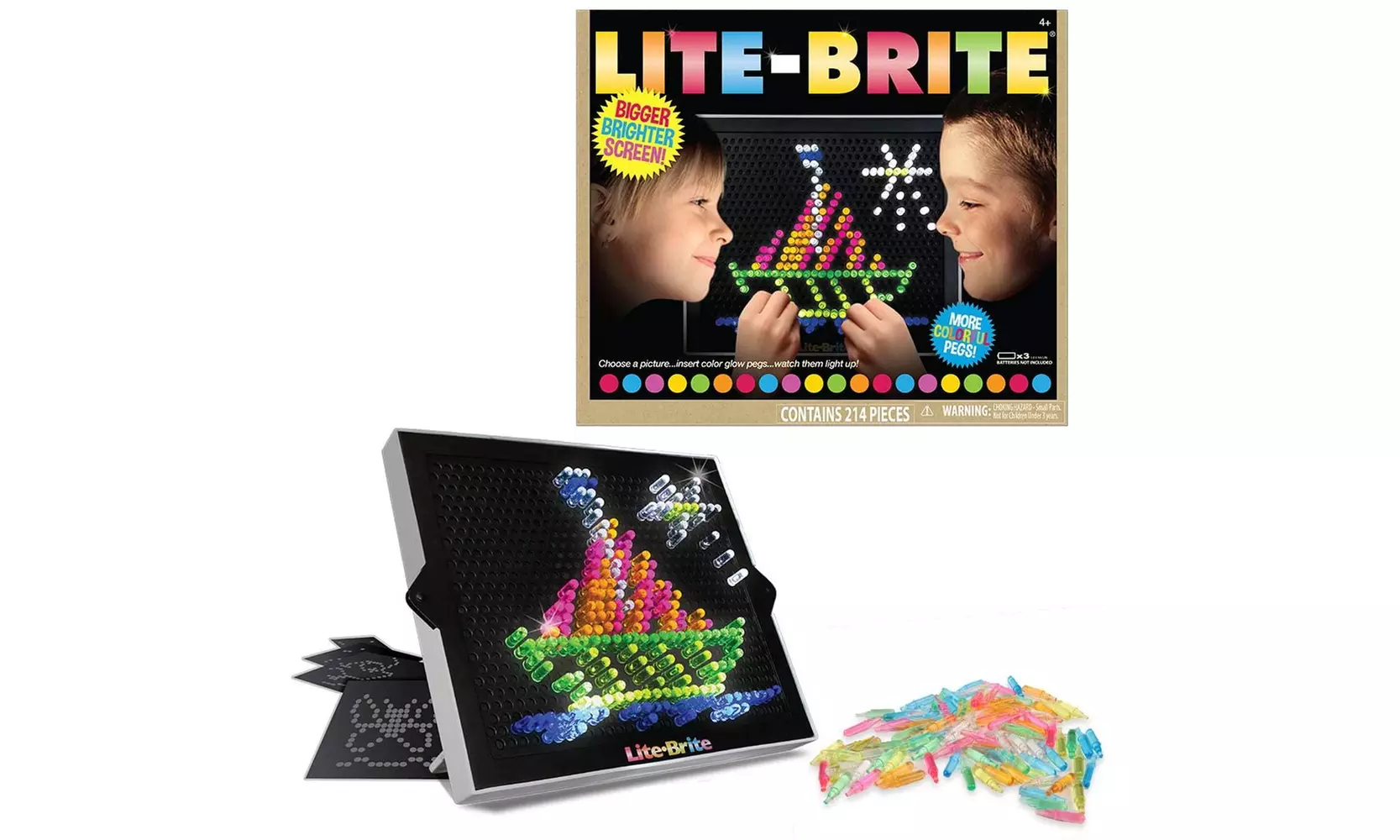 Lite Brite Ultimate Classic With 6 Templates And 200 Colored Pegs - New - Primary Image