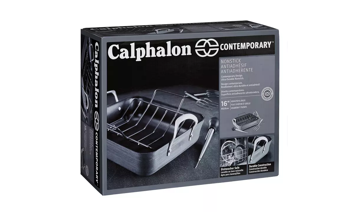 Calphalon Contemporary Nonstick Roasting Pan with Rack (5 Pc Set) - Second Medium