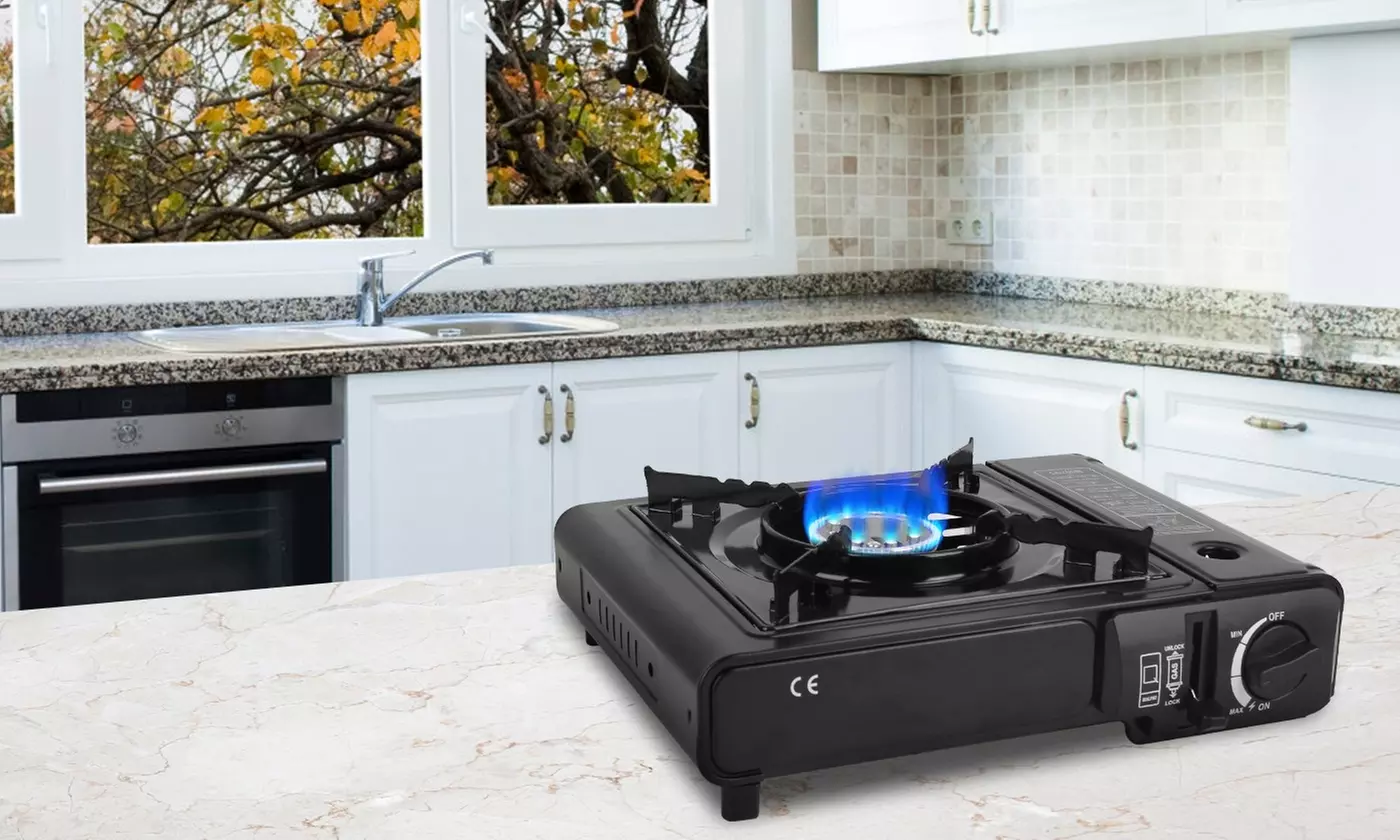 iMounTEK 3300W Portable Butane Gas Stove with Piezo Ignition and 8000BTU Burner