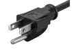 Monoprice Power Cord NEMA 5 15P to IEC 60320 C13 18AWG 10A 125V 3 Prong, Blk 1ft - Second Medium