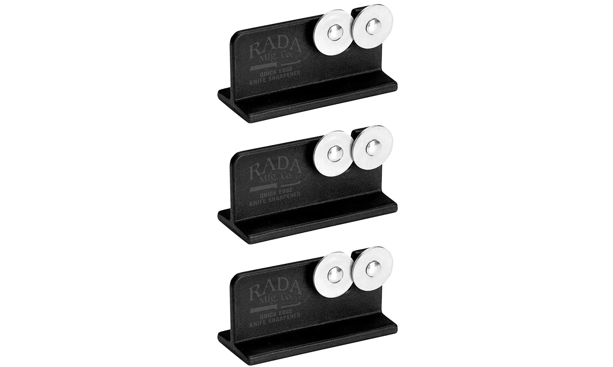 Rada Cutlery Quick Edge Knife Sharpener - Stainless Steel Wheels 3-Unit - Primary Image