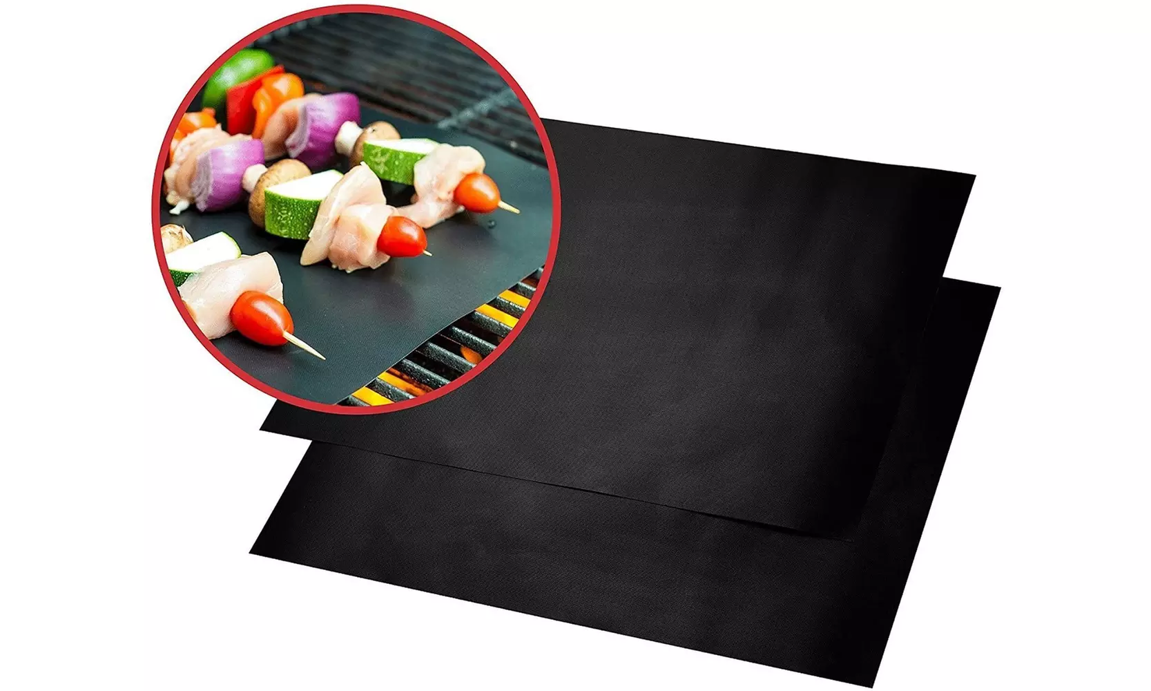  Waloo JUMBO Non-Stick BBQ Grill Mat, Oven Liner & Baking Sheet(2, 4 or 6 Pack) 