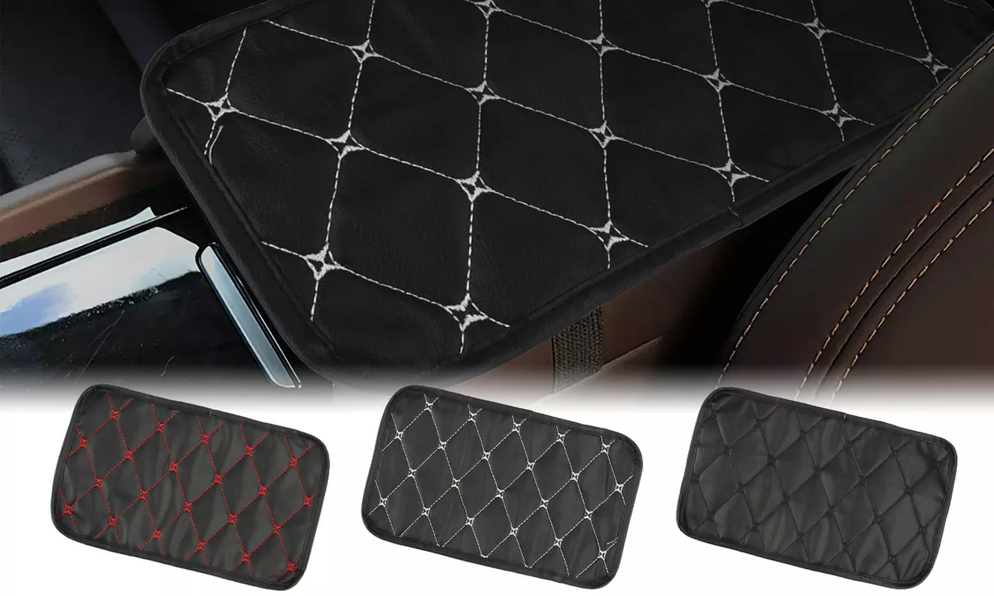 Auto Armrest Pad Cover Center Console Box PU Leather Cushion Mat Car Accessories
