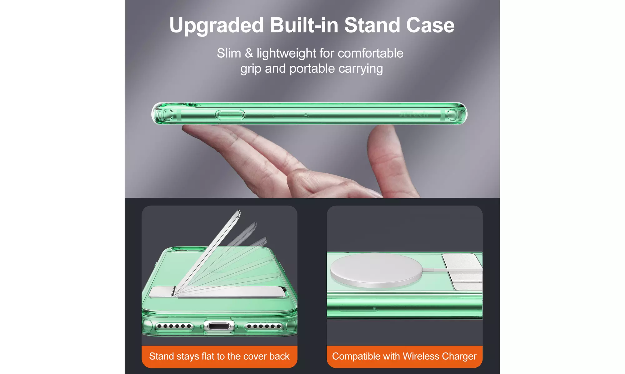 3-Way Metal Kickstand Case for Apple iPhone SE 3/2, iPhone 8/7, Bumper Cover