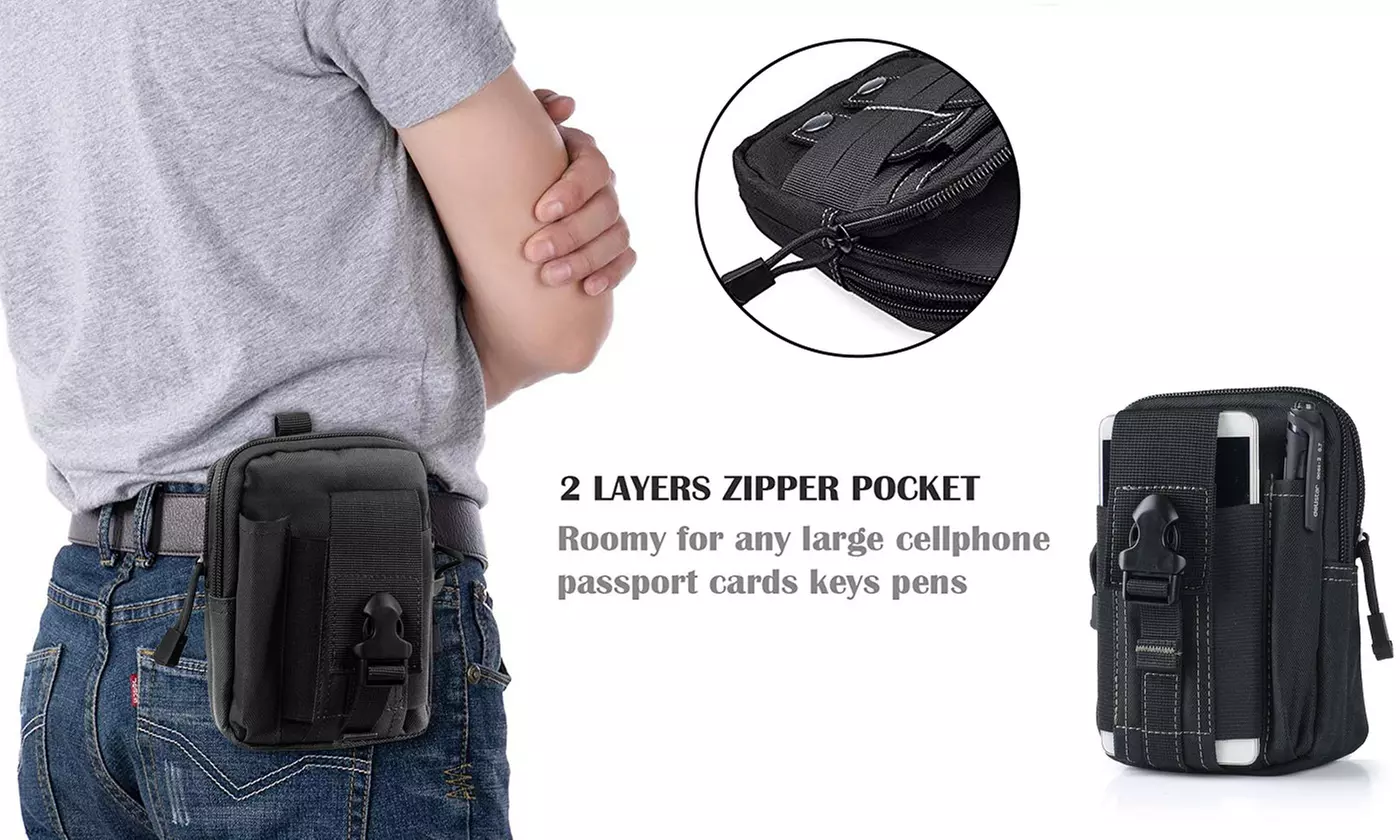 Tactical Pouch Belt Waist Pack Bag Military Waist Phone Pocket