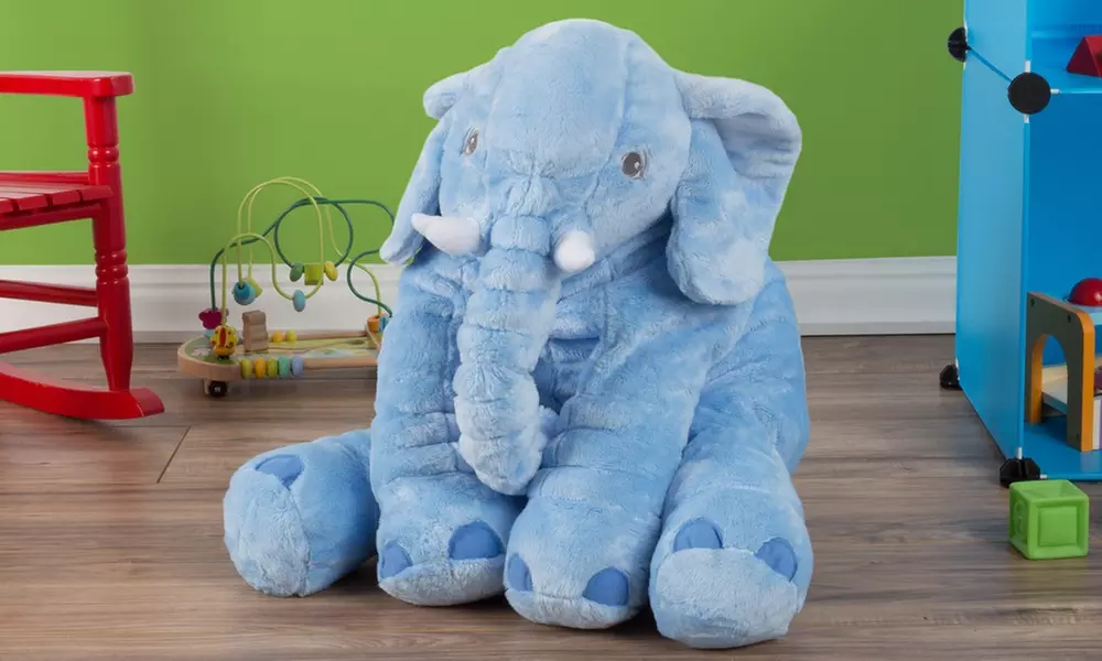 19" Plush Stuffed Pillow Elephant - Primary Image