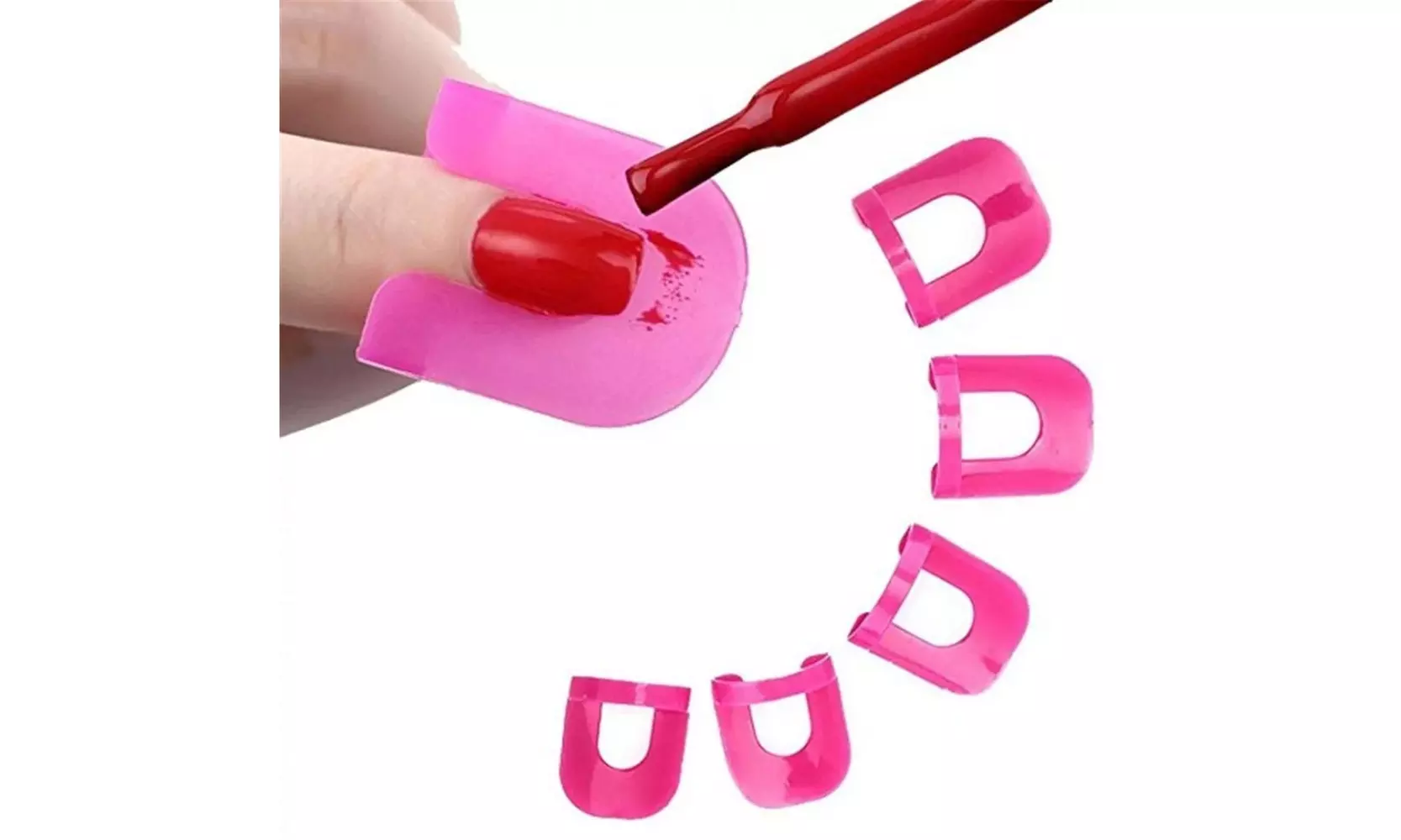 26 Pcs Spill-proof Finger Cover Sticker Nail Polish Varnish Holder - Primary Image