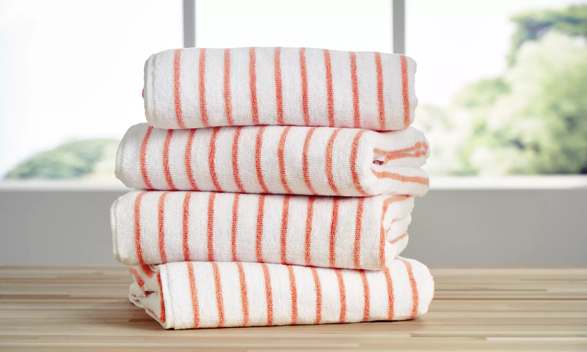2-4pk Cabana Stripe Beach Towels - 100% Cotton and Highly Absorbent 30"x70"