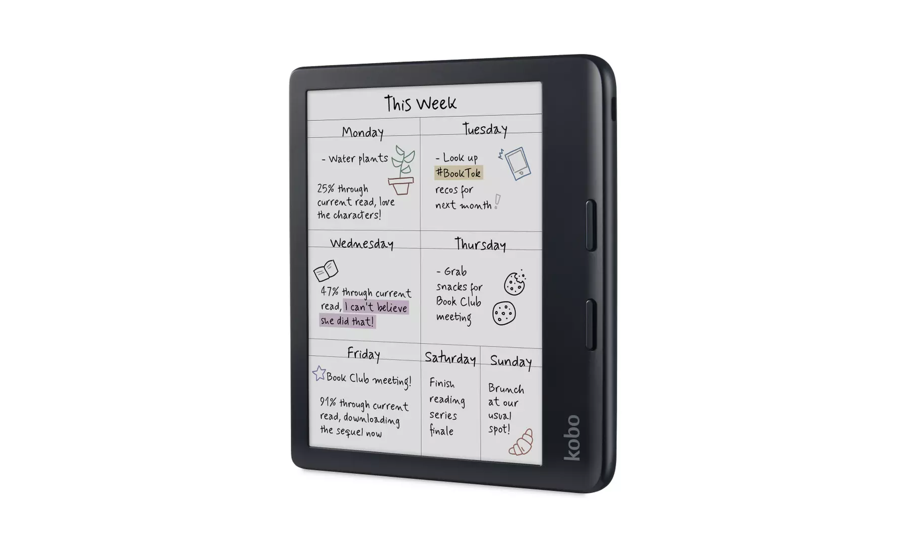 Kobo Libra Colour eReader 7" Glare-Free Colour eInk Kaleido 3 Display Waterproof