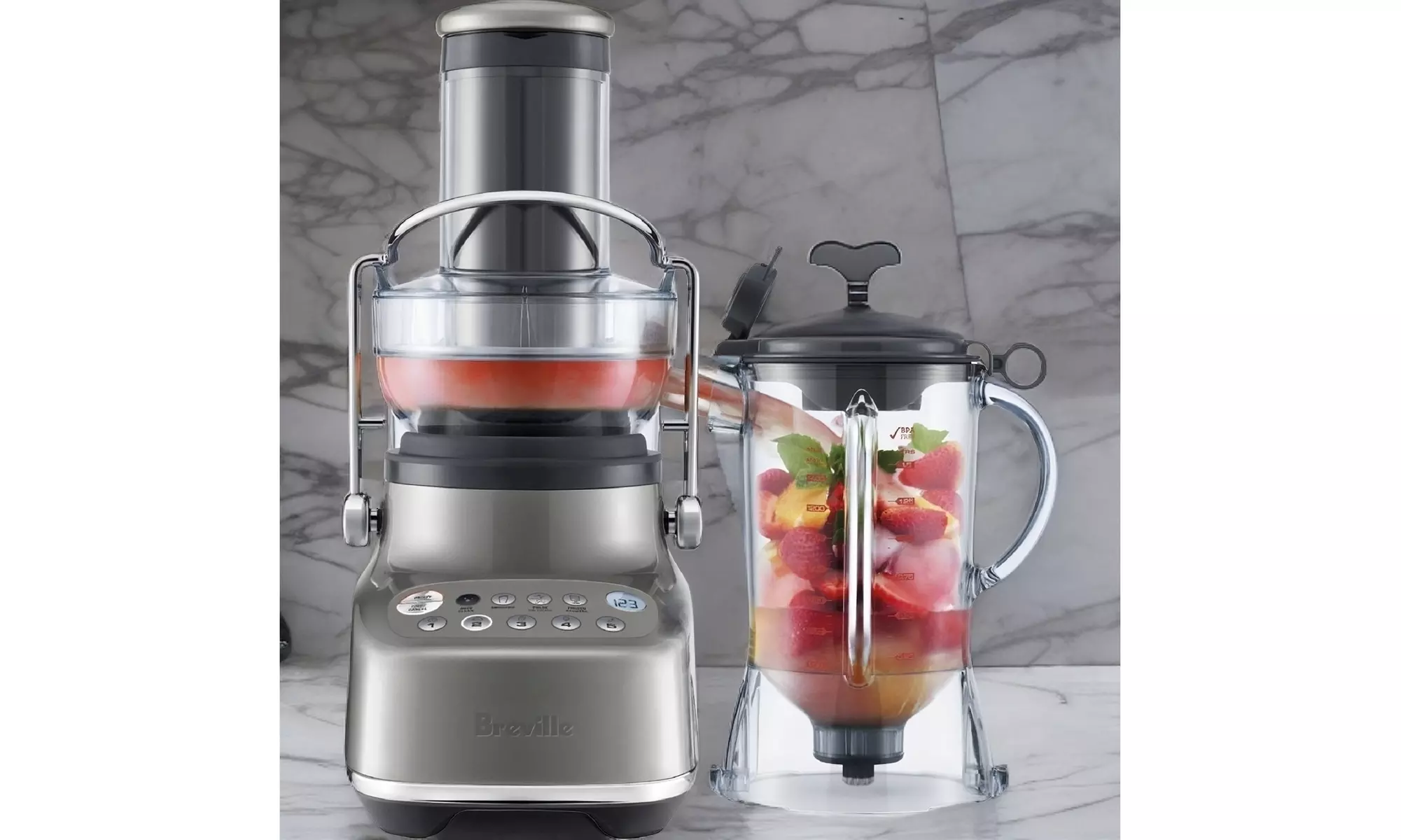 Breville Space Saving Design Versatile 3X Bluicer Juicer & Blender BJB615SHY - Primary Image