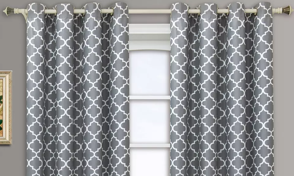 Pair (Set of 2 Panels) Meridian Thermal Grommet Window Curtains - Primary Image