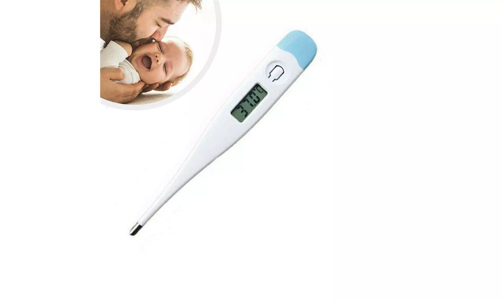 New Adult Children Digital Multi-Site Measurement LCD Thermometer - Primary Image