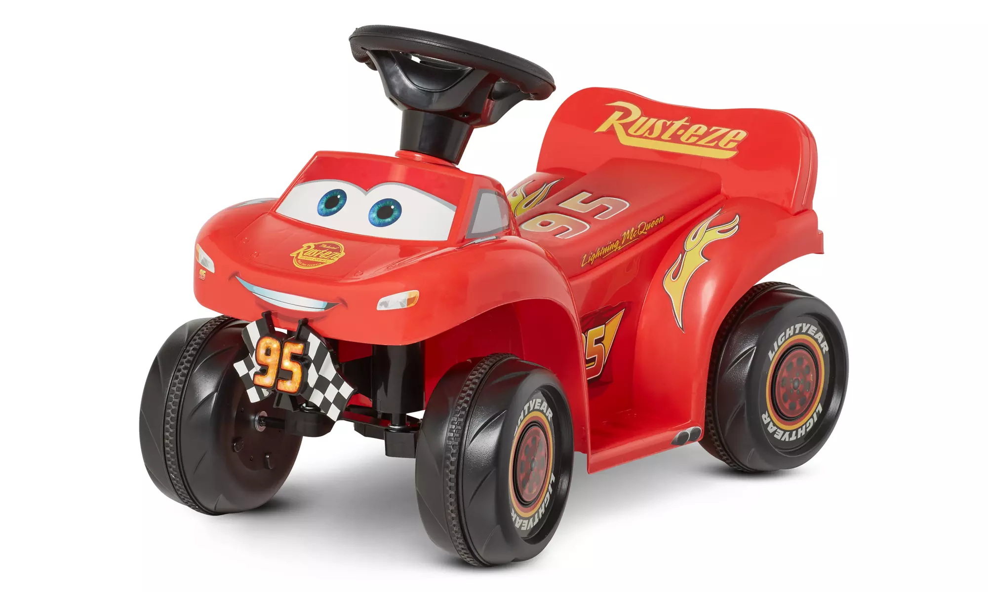 6V Cars 3 Lightning McQueen Quad, Red - Second Medium