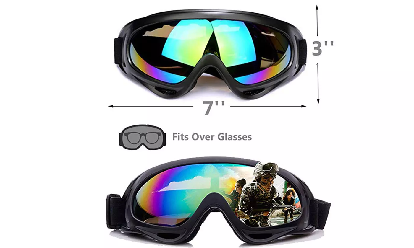 Ski Goggles Winter Snowboard Adjustable UV400 Protective Motorcycle Snow Goggles