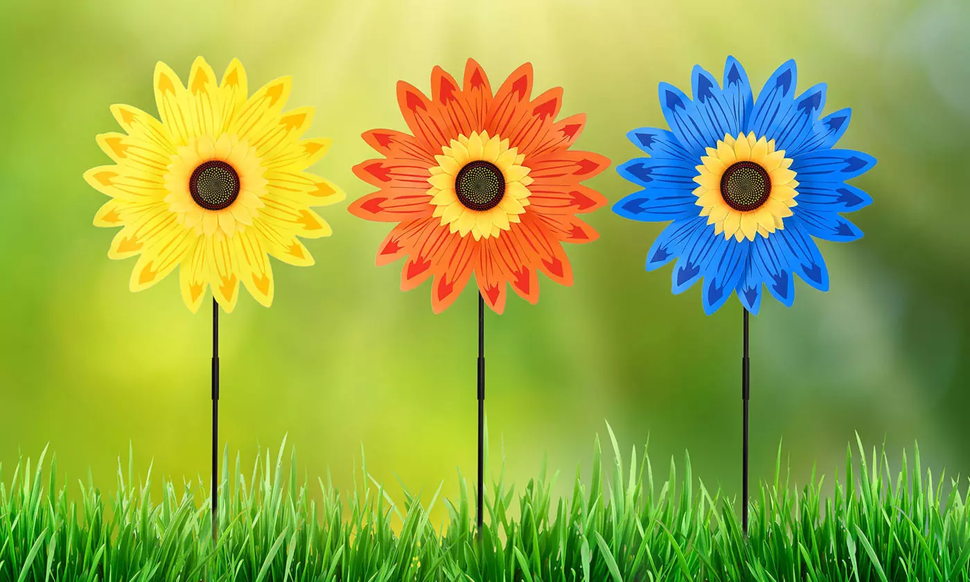 Sunflower Patio Lawn Pinwheel Wind Spinner Garden Party Windmill for Garden Yard - Primary Image