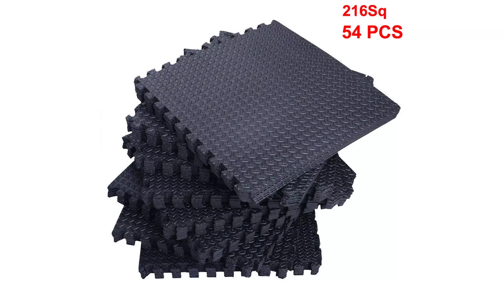 Foam Floor Interlocking Mat Show Home Floor Gym Mat 216SQ,54 PCS - Second Medium